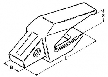 Zahnhalter /Adapter System Caterpillar 60-65 480x105x66 mm EF 107-3554